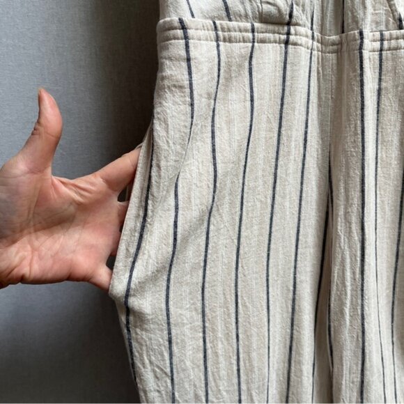 Gentle Fawn Arthur Linen tie back stripe jumpsuit Sz 2 - Picture 6 of 16